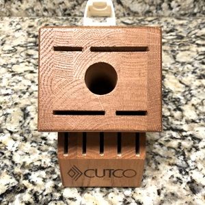 Cutco Essentials Knife Block 10 Slot Stained Wood Made in USA